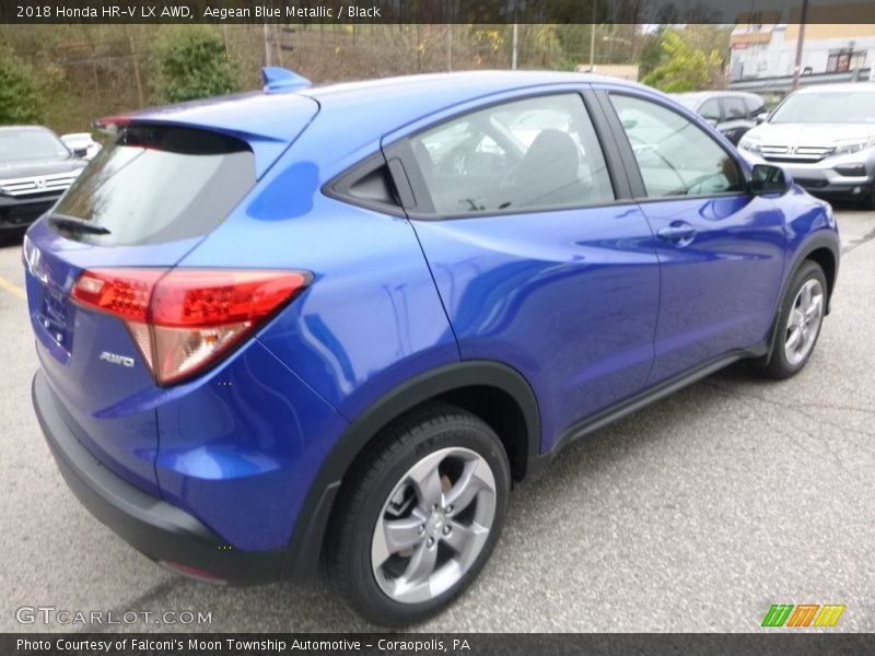 Aegean Blue Metallic / Black 2018 Honda HR-V LX AWD