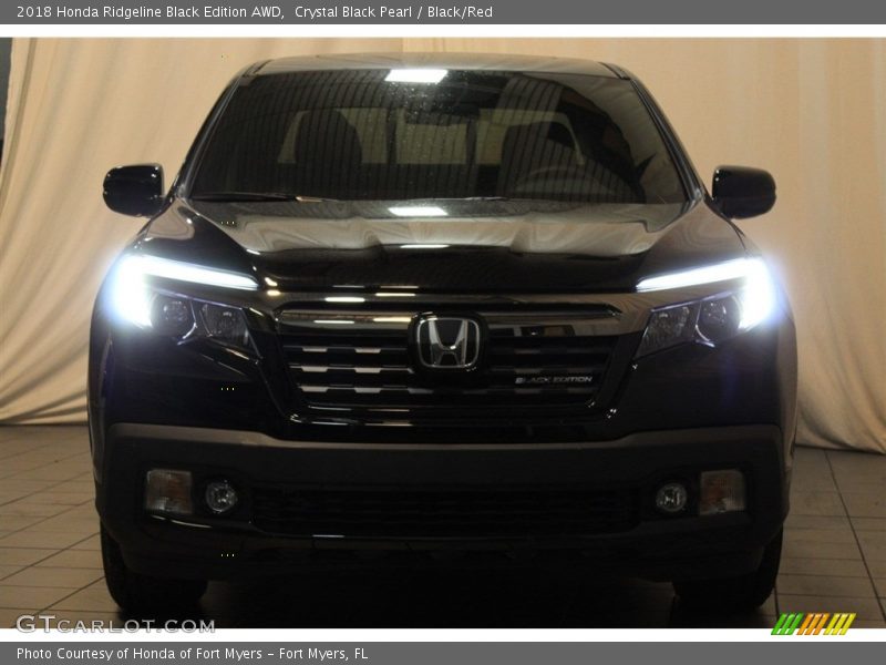 Crystal Black Pearl / Black/Red 2018 Honda Ridgeline Black Edition AWD