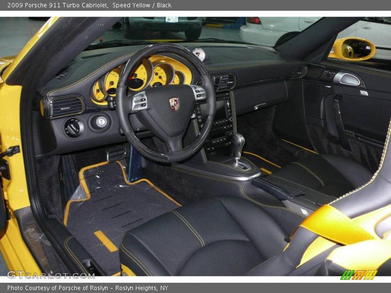 Speed Yellow / Black 2009 Porsche 911 Turbo Cabriolet