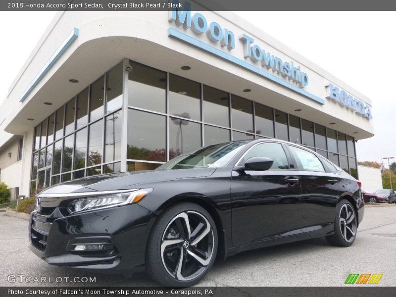 Crystal Black Pearl / Black 2018 Honda Accord Sport Sedan