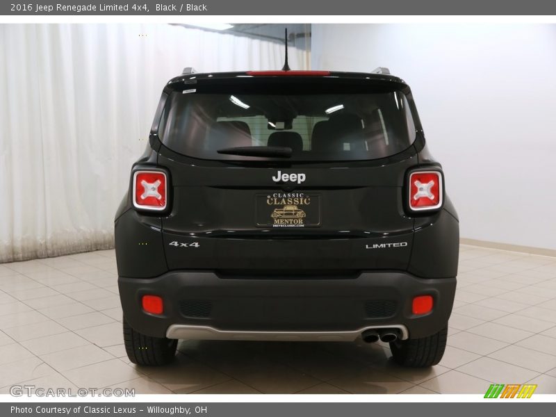 Black / Black 2016 Jeep Renegade Limited 4x4