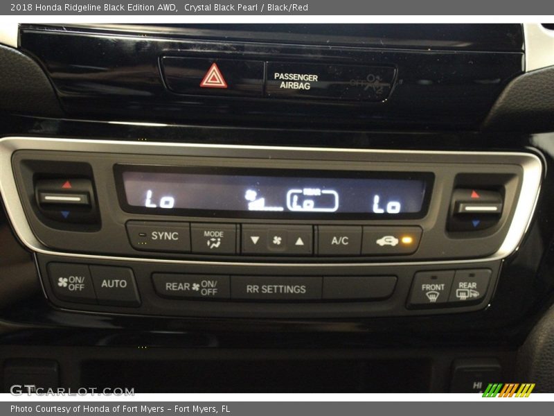 Controls of 2018 Ridgeline Black Edition AWD