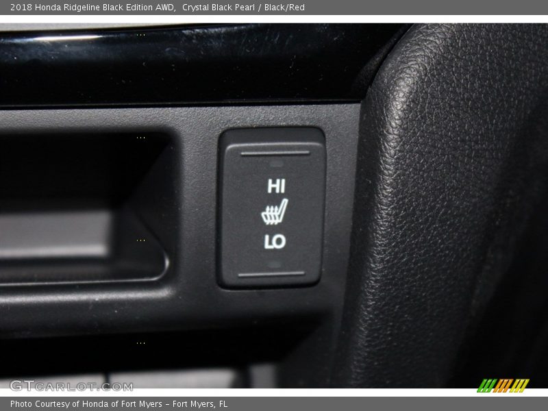 Crystal Black Pearl / Black/Red 2018 Honda Ridgeline Black Edition AWD