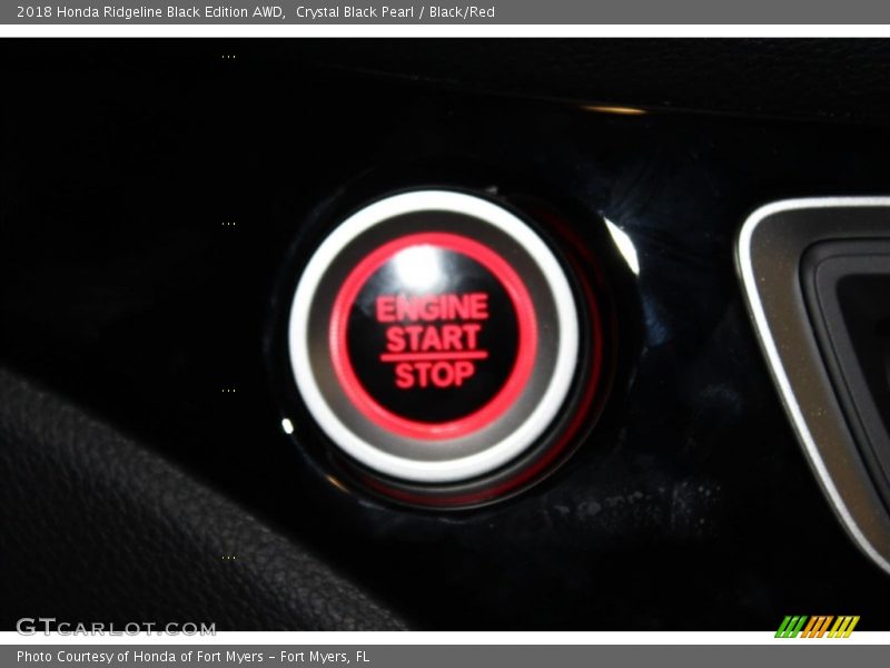 Crystal Black Pearl / Black/Red 2018 Honda Ridgeline Black Edition AWD