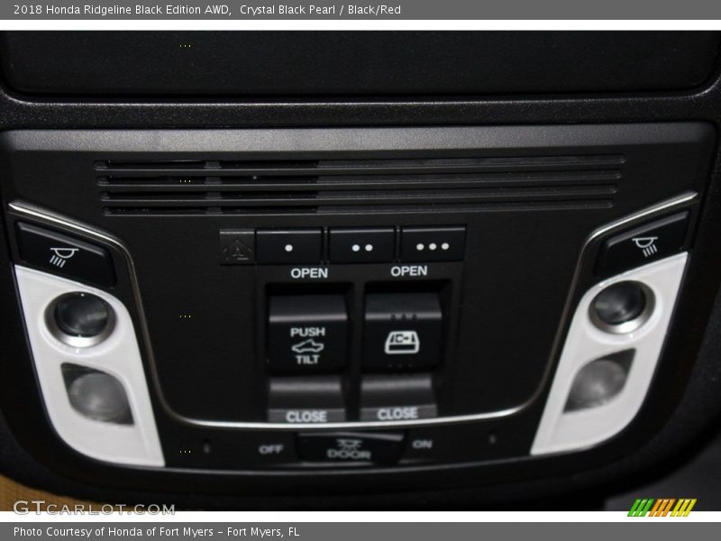 Crystal Black Pearl / Black/Red 2018 Honda Ridgeline Black Edition AWD