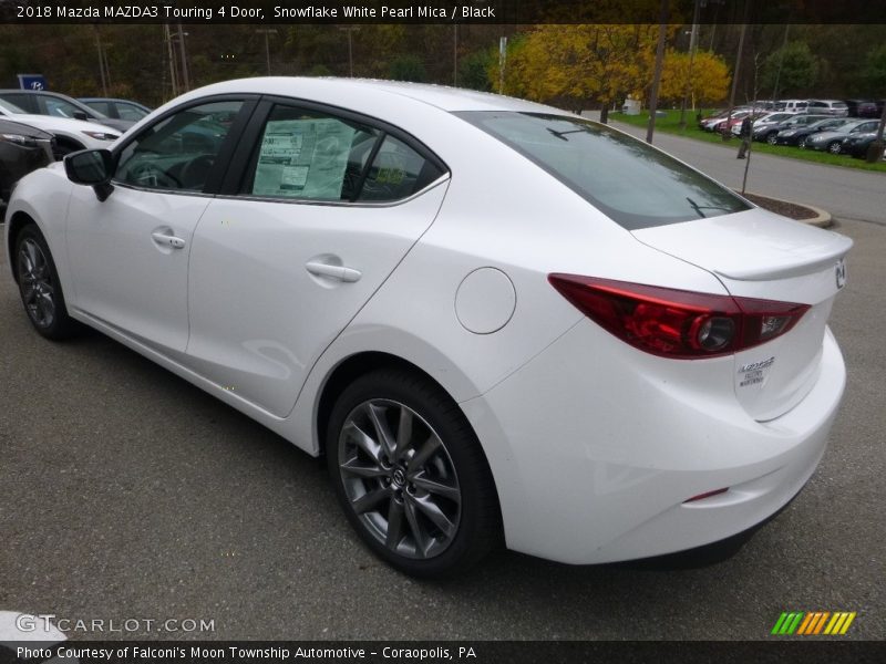 Snowflake White Pearl Mica / Black 2018 Mazda MAZDA3 Touring 4 Door
