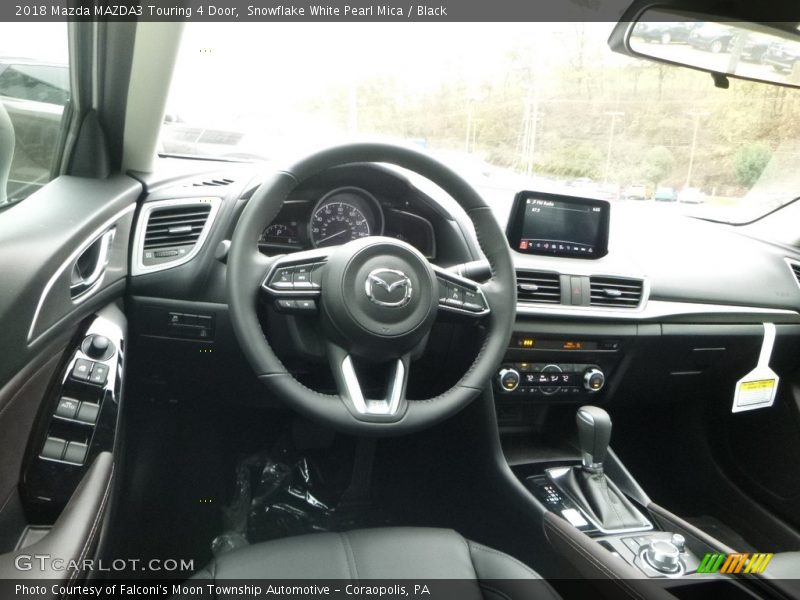 Snowflake White Pearl Mica / Black 2018 Mazda MAZDA3 Touring 4 Door