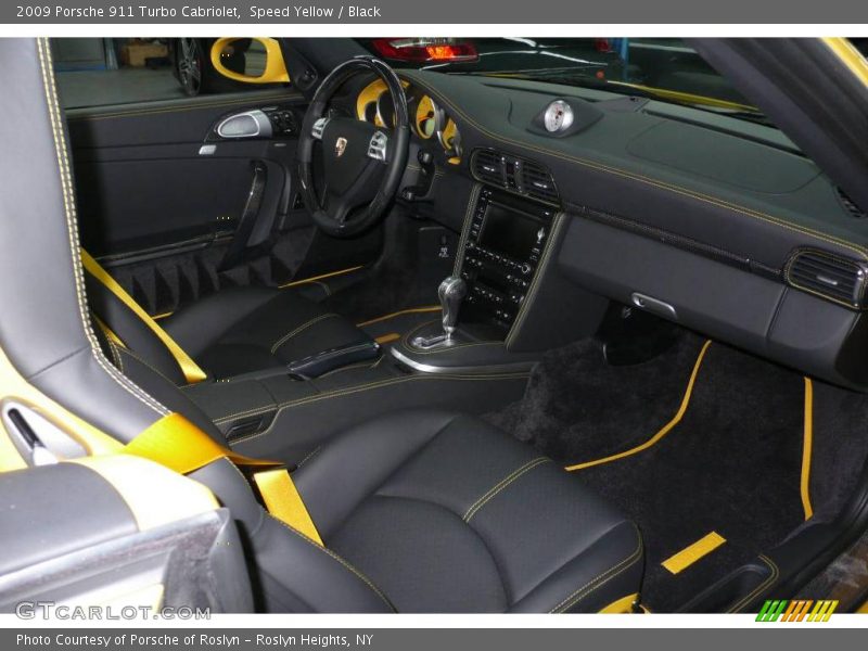 Speed Yellow / Black 2009 Porsche 911 Turbo Cabriolet