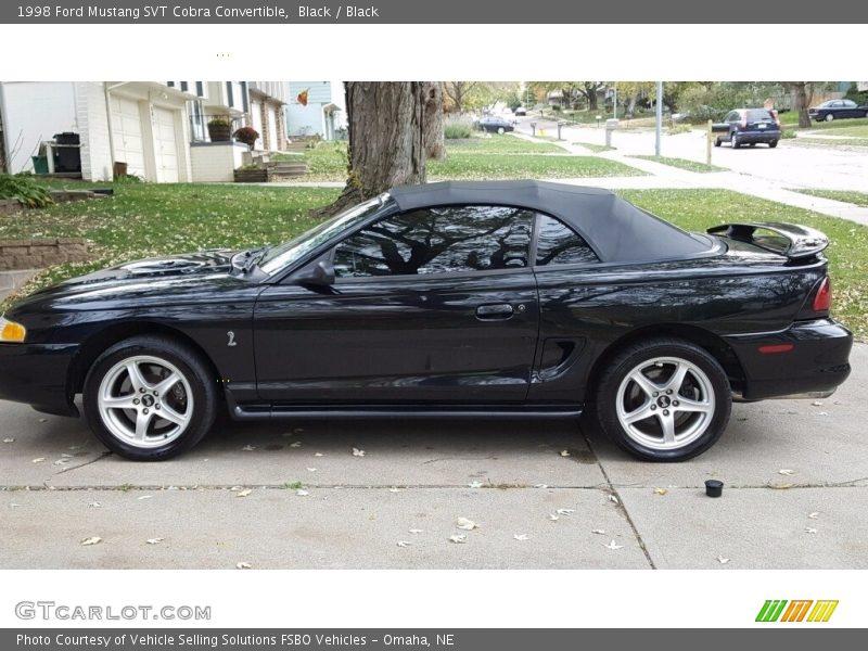 Black / Black 1998 Ford Mustang SVT Cobra Convertible