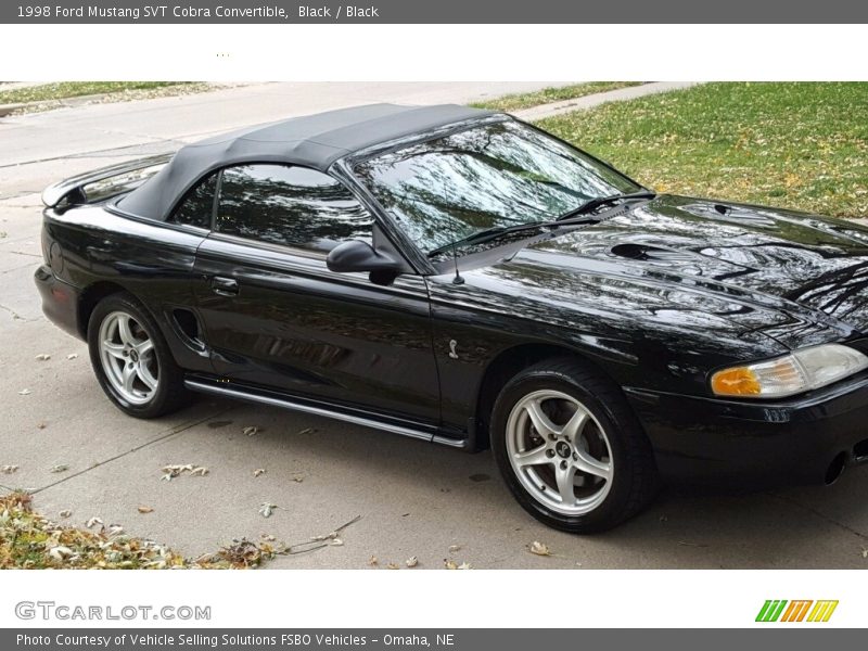 Black / Black 1998 Ford Mustang SVT Cobra Convertible