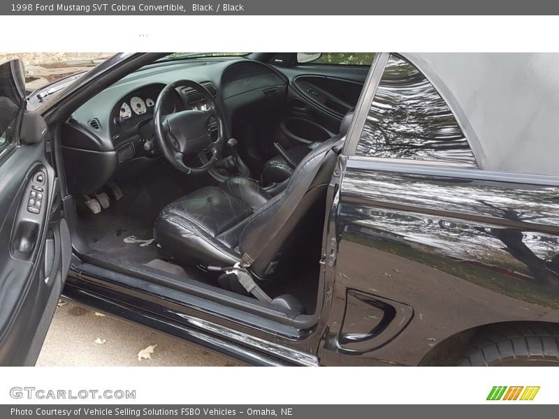 Black / Black 1998 Ford Mustang SVT Cobra Convertible