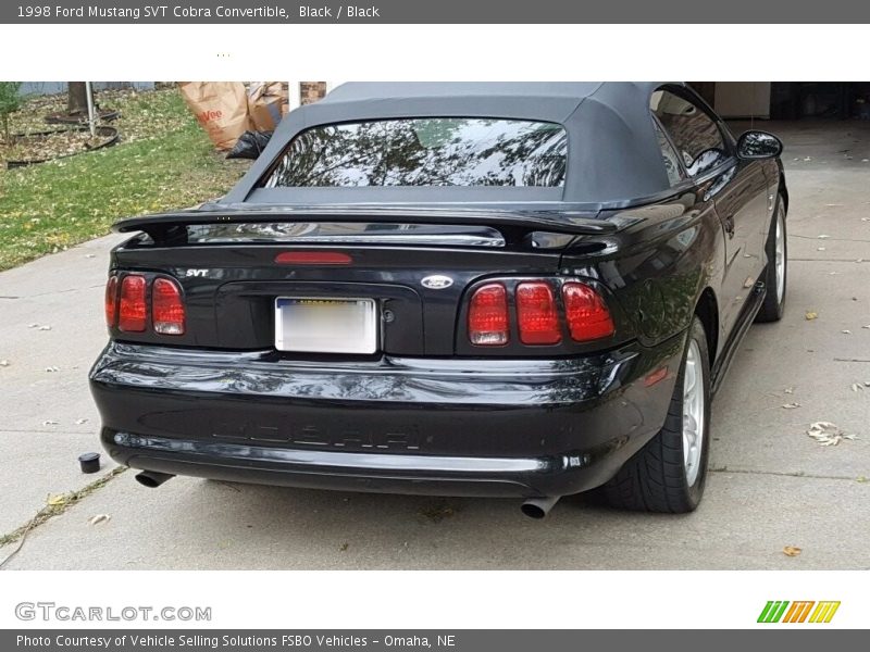 Black / Black 1998 Ford Mustang SVT Cobra Convertible