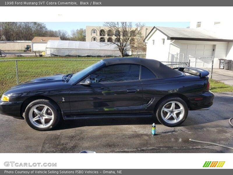 Black / Black 1998 Ford Mustang SVT Cobra Convertible