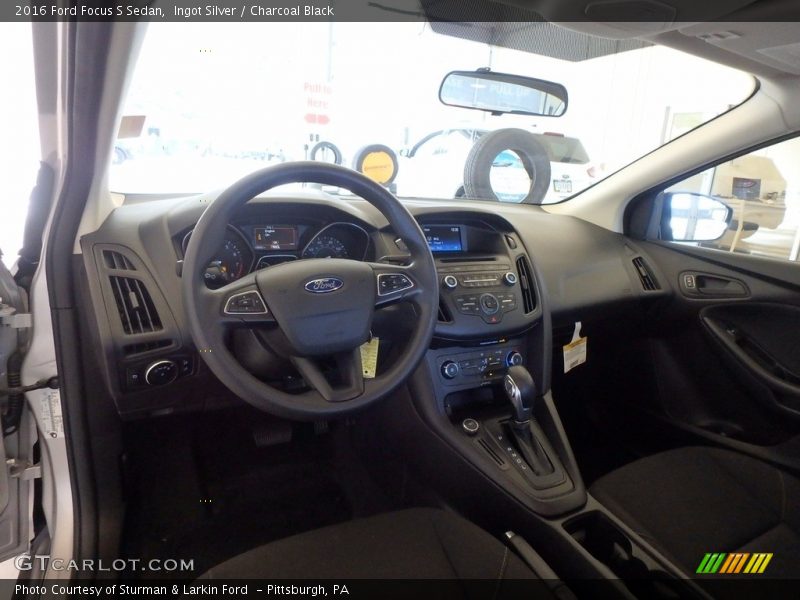 Ingot Silver / Charcoal Black 2016 Ford Focus S Sedan