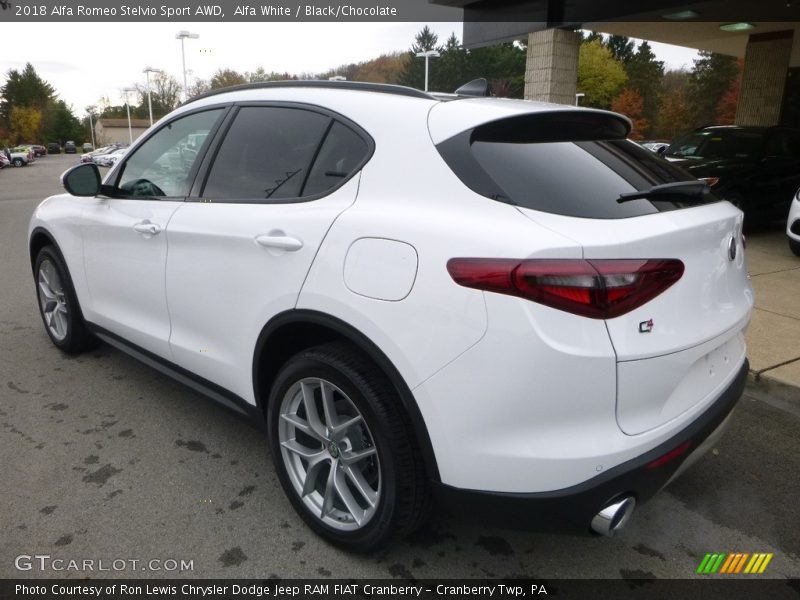 Alfa White / Black/Chocolate 2018 Alfa Romeo Stelvio Sport AWD