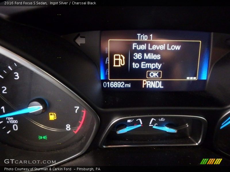 Ingot Silver / Charcoal Black 2016 Ford Focus S Sedan