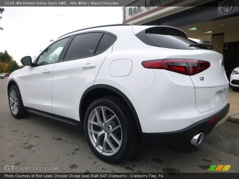 Alfa White / Black/Chocolate 2018 Alfa Romeo Stelvio Sport AWD