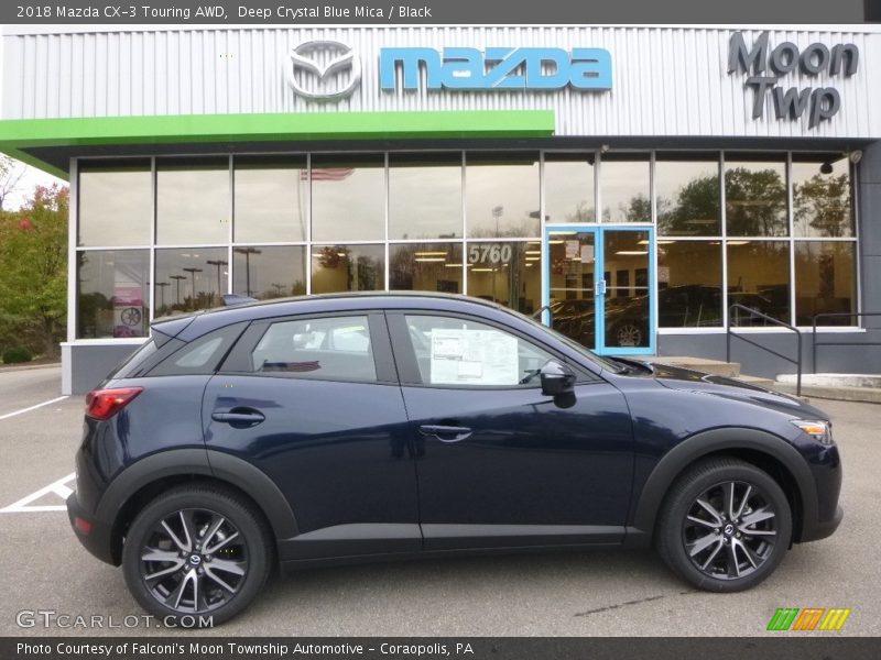 Deep Crystal Blue Mica / Black 2018 Mazda CX-3 Touring AWD