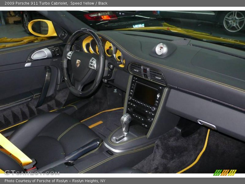 Speed Yellow / Black 2009 Porsche 911 Turbo Cabriolet