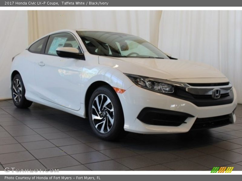 Taffeta White / Black/Ivory 2017 Honda Civic LX-P Coupe