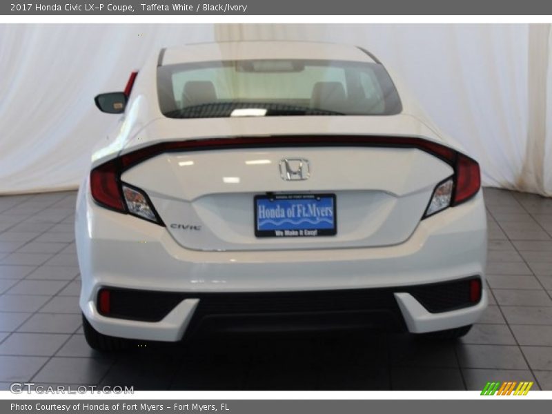 Taffeta White / Black/Ivory 2017 Honda Civic LX-P Coupe