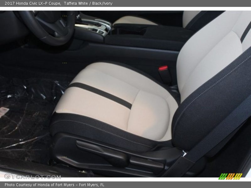 Taffeta White / Black/Ivory 2017 Honda Civic LX-P Coupe