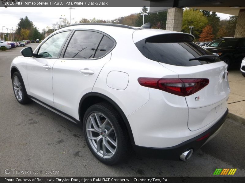 Alfa White / Black/Black 2018 Alfa Romeo Stelvio Ti AWD