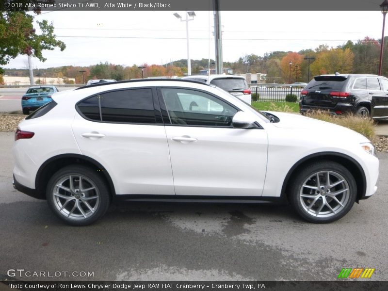 Alfa White / Black/Black 2018 Alfa Romeo Stelvio Ti AWD