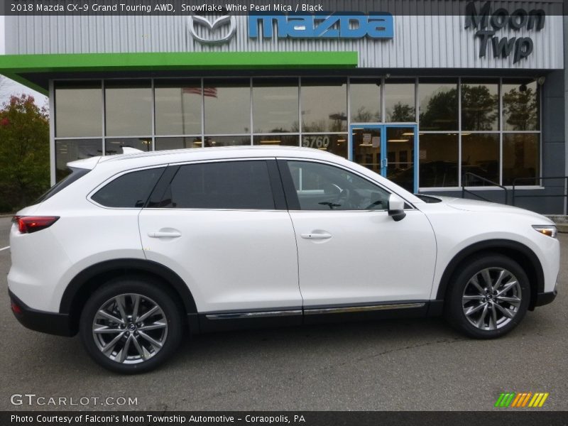 Snowflake White Pearl Mica / Black 2018 Mazda CX-9 Grand Touring AWD