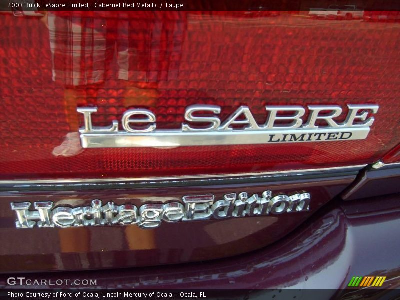 Cabernet Red Metallic / Taupe 2003 Buick LeSabre Limited