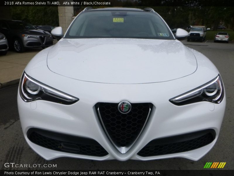 Alfa White / Black/Chocolate 2018 Alfa Romeo Stelvio Ti AWD