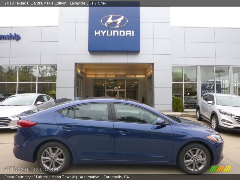 Lakeside Blue / Gray 2018 Hyundai Elantra Value Edition