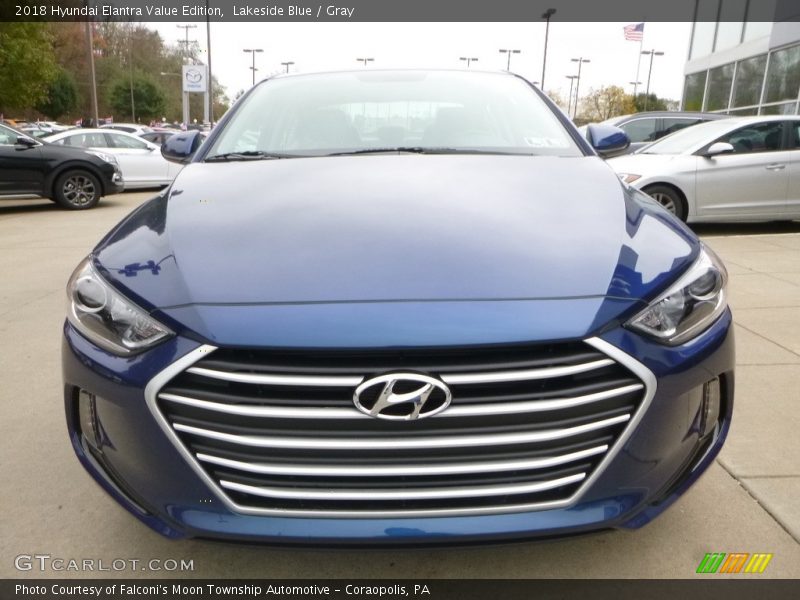 Lakeside Blue / Gray 2018 Hyundai Elantra Value Edition