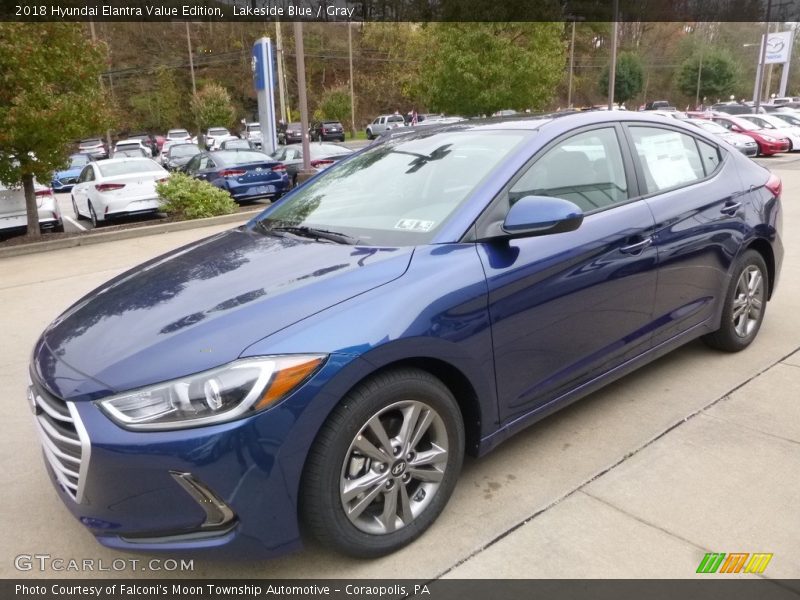 Lakeside Blue / Gray 2018 Hyundai Elantra Value Edition