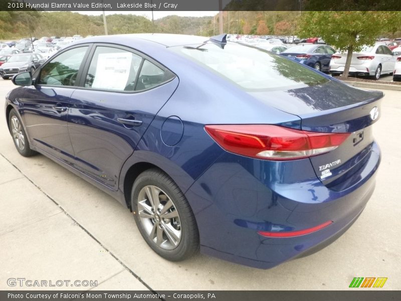 Lakeside Blue / Gray 2018 Hyundai Elantra Value Edition