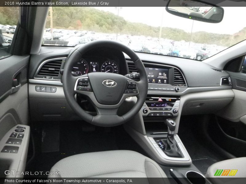 Lakeside Blue / Gray 2018 Hyundai Elantra Value Edition