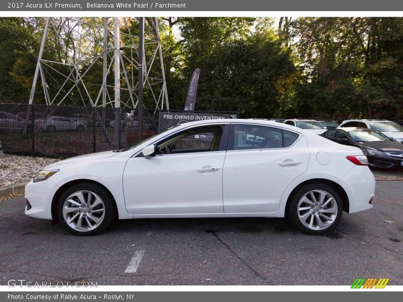 Bellanova White Pearl / Parchment 2017 Acura ILX Premium