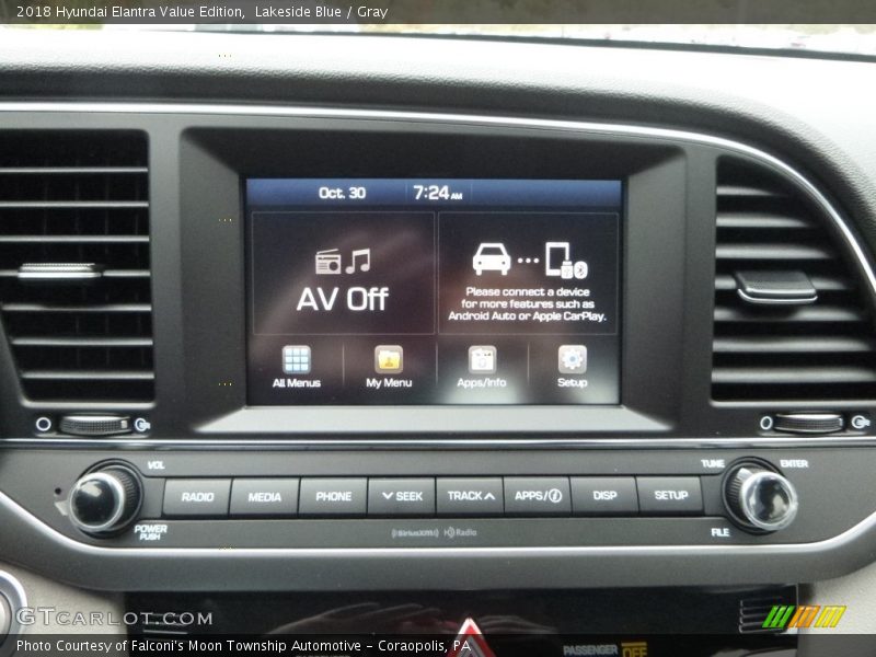Lakeside Blue / Gray 2018 Hyundai Elantra Value Edition
