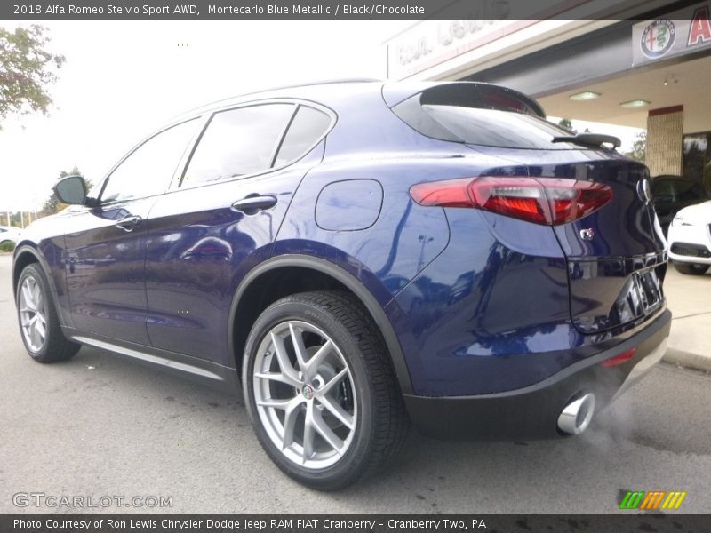 Montecarlo Blue Metallic / Black/Chocolate 2018 Alfa Romeo Stelvio Sport AWD