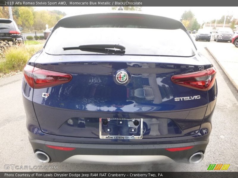 Montecarlo Blue Metallic / Black/Chocolate 2018 Alfa Romeo Stelvio Sport AWD