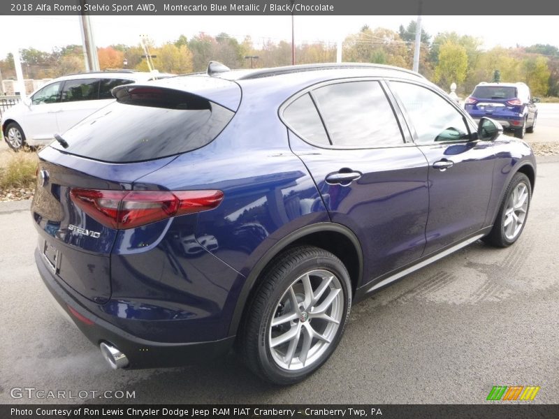 Montecarlo Blue Metallic / Black/Chocolate 2018 Alfa Romeo Stelvio Sport AWD