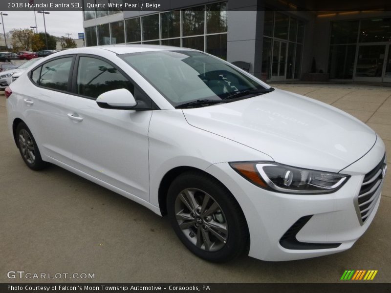 Quartz White Pearl / Beige 2018 Hyundai Elantra SEL