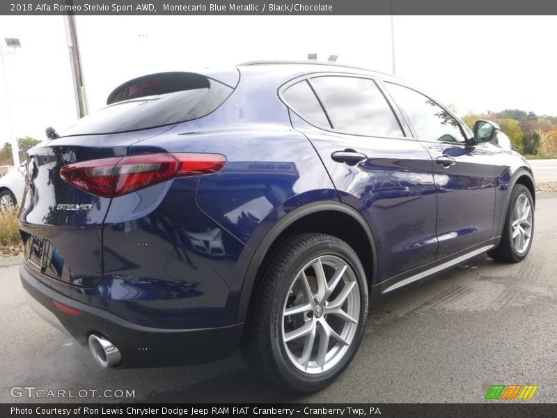 Montecarlo Blue Metallic / Black/Chocolate 2018 Alfa Romeo Stelvio Sport AWD