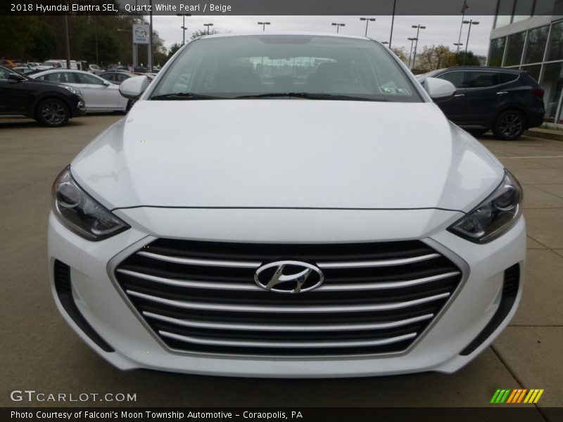 Quartz White Pearl / Beige 2018 Hyundai Elantra SEL