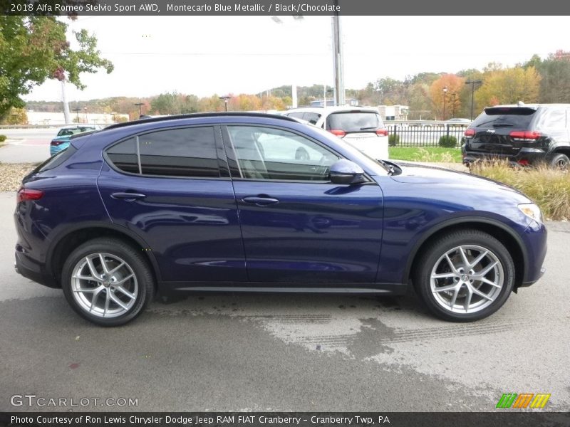 Montecarlo Blue Metallic / Black/Chocolate 2018 Alfa Romeo Stelvio Sport AWD