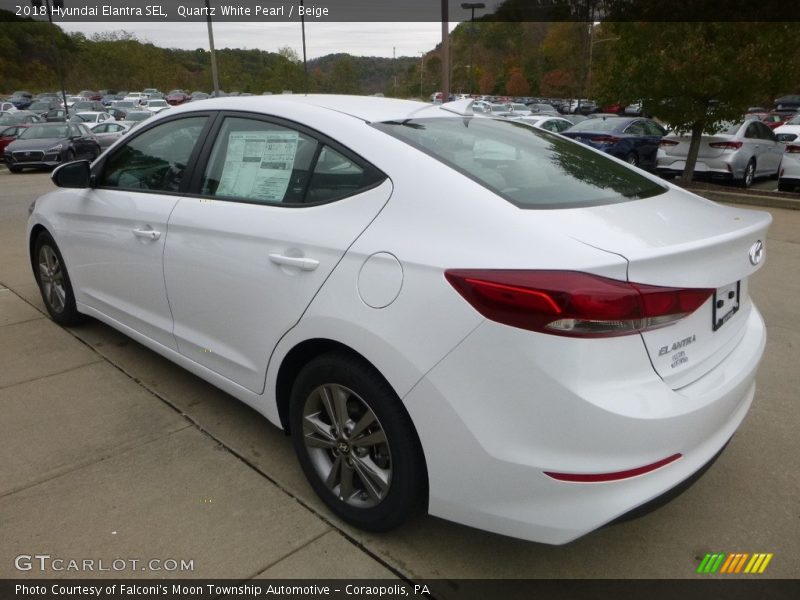 Quartz White Pearl / Beige 2018 Hyundai Elantra SEL