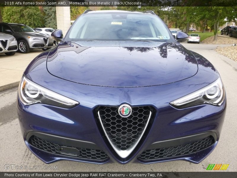 Montecarlo Blue Metallic / Black/Chocolate 2018 Alfa Romeo Stelvio Sport AWD