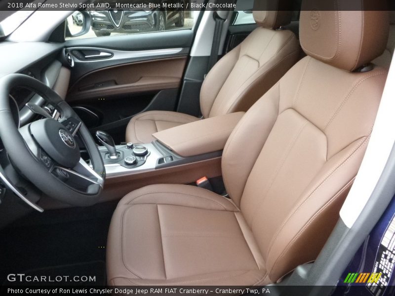  2018 Stelvio Sport AWD Black/Chocolate Interior