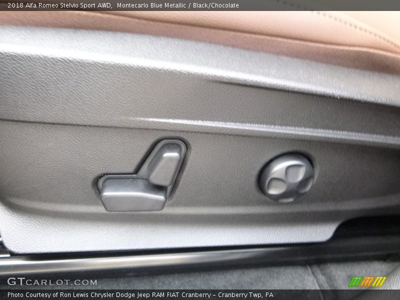 Montecarlo Blue Metallic / Black/Chocolate 2018 Alfa Romeo Stelvio Sport AWD