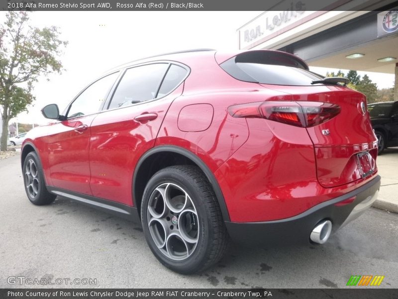 Rosso Alfa (Red) / Black/Black 2018 Alfa Romeo Stelvio Sport AWD
